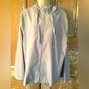 Cuddl duds woman’s thin spring jacket zip hooded XL  blue
